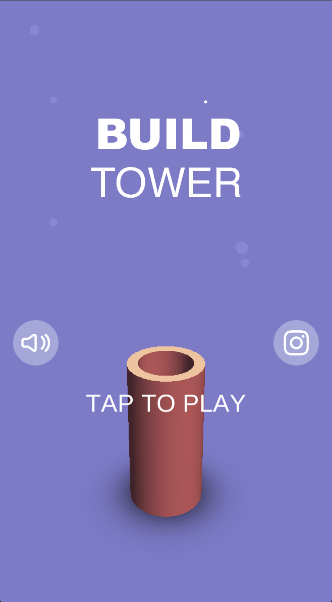 Start screen: select TAP TO PLAY over the red tube. The speaker icon is separate from the start prompt. Once play begins, locate the active tube and level indicator.